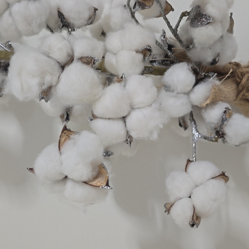 Rustic Cotton Tree with Burlap Base - Picture 4 of 16
